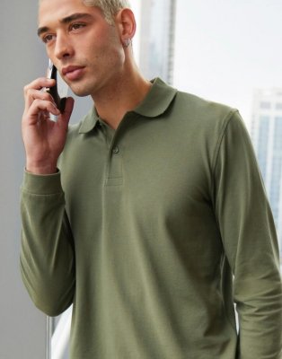 Heren Polo B&C My Polo 180 Long Sleeve